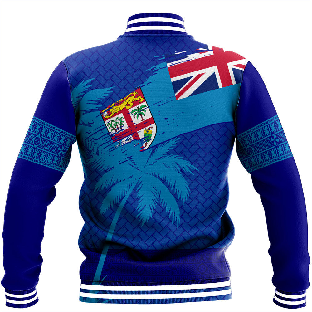 Polynesian Pride Jacket - Fiji Palm Tree Coat Of Arms Baseball Jacket LT10 - Polynesian Pride