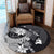 Polynesian Pride Home Set - Kanaka Black Kakau Hawaiian Round Carpet LT10 Black - Polynesian Pride