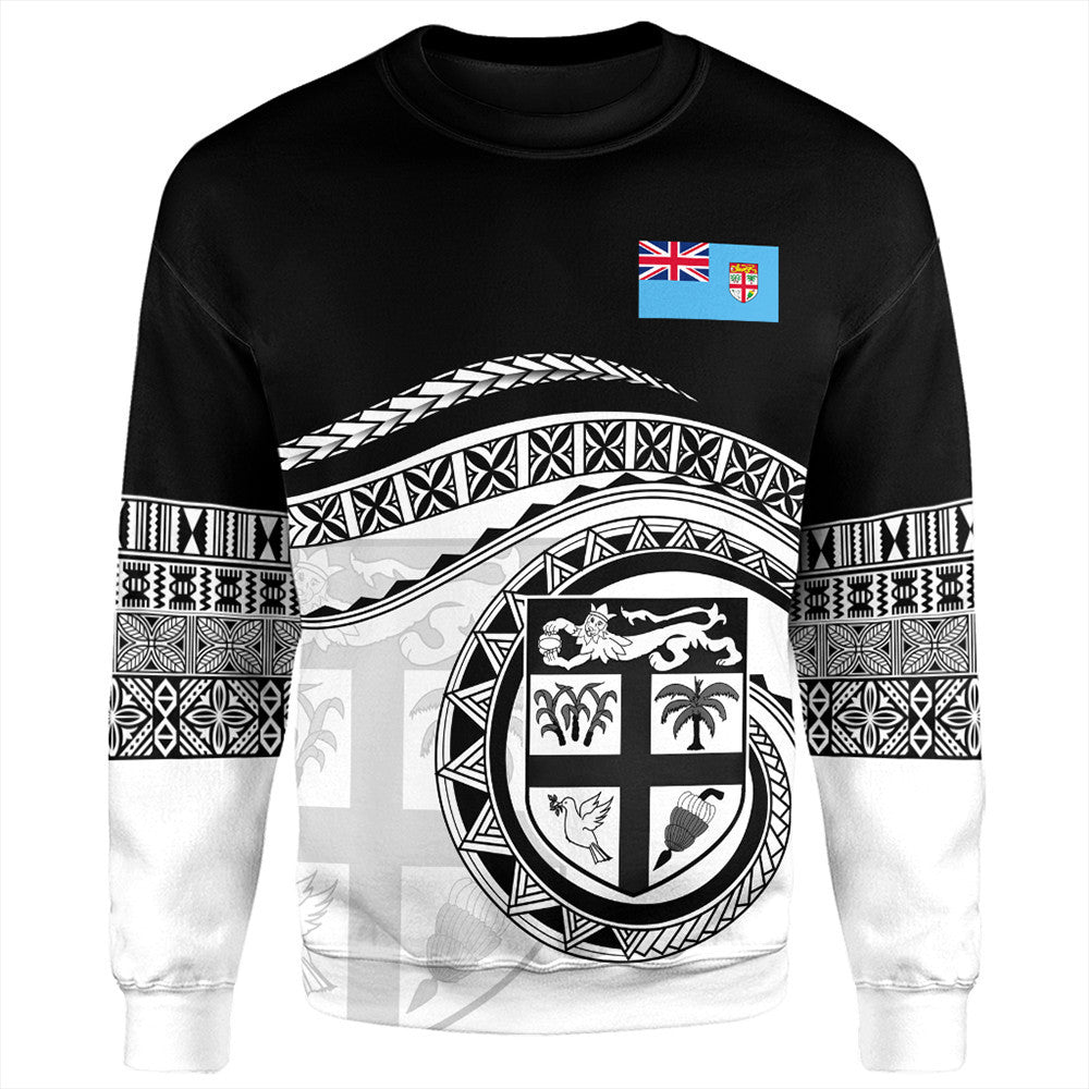 Polynesian Pride Sweatshirt - Fiji Rugby Concept Sweatshirt LT10 Unisex Black - Polynesian Pride