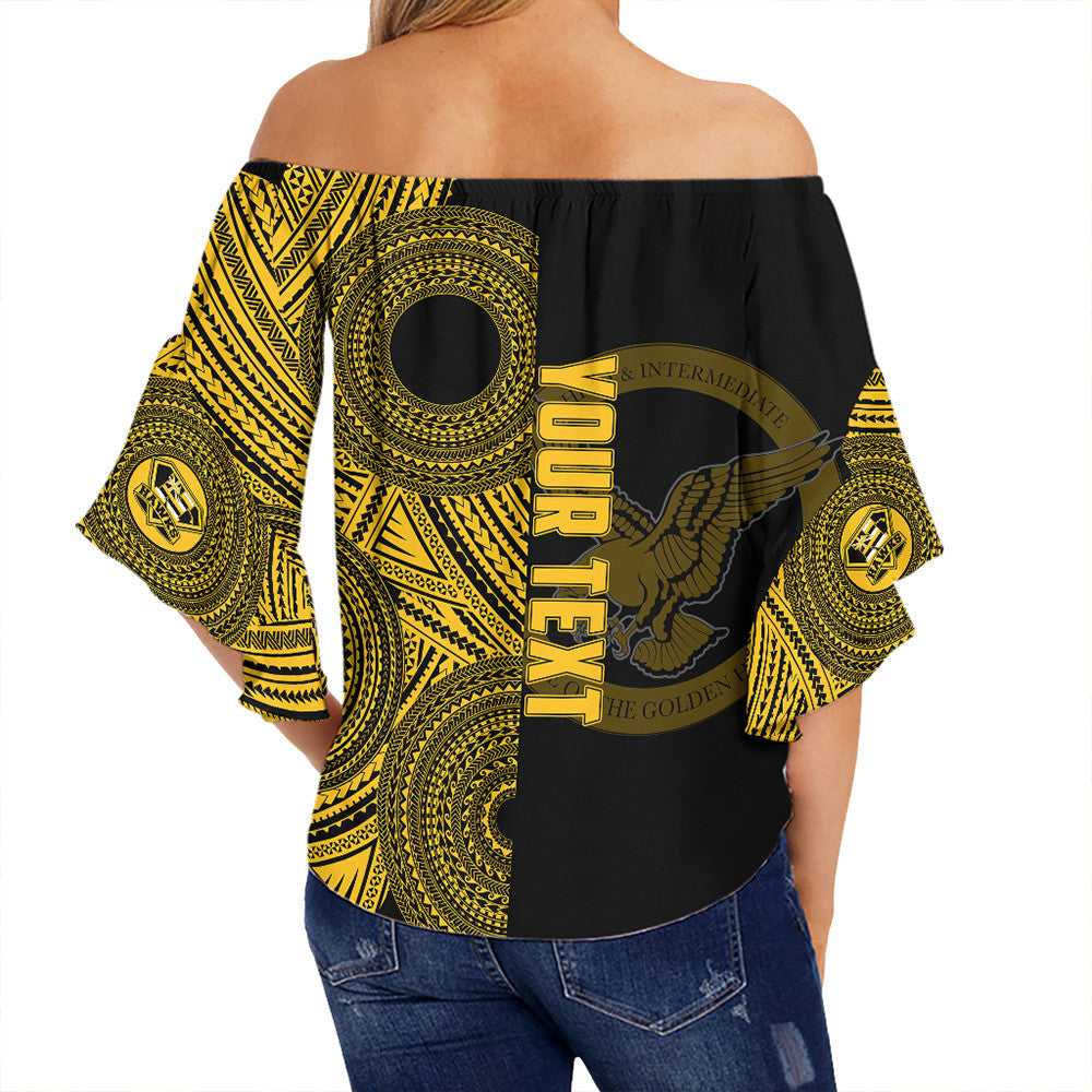 Polynesian Pride Clothing - Personalized Hawaii Class Of Nanakuli Off Shoulder Wrap Waist Top LT10 - Polynesian Pride