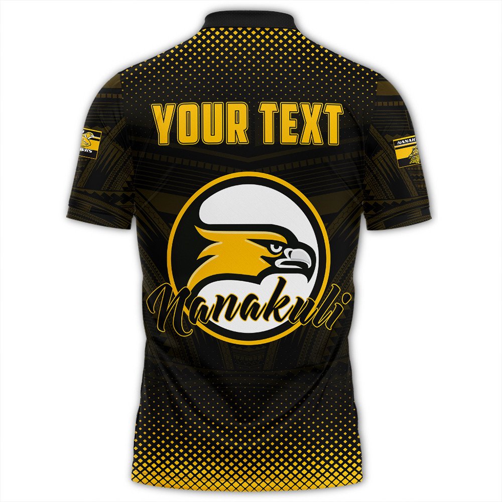 Custom Hawaii Nanakuli Golden Hawks Polo Shirt LT10 - Polynesian Pride
