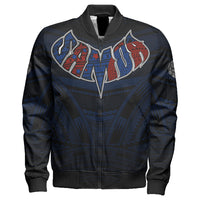 Polynesian Pride Jacket - American Samoa Forever Sleeve Zip Bomber Jacket LT10 Unisex Black - Polynesian Pride