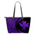 Kanaka Hawaii Map Purple Small Leather Tote Purple - Polynesian Pride