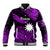 (Custom Personalised) Nauru Polynesian Hibiscus Naoero Purple Baseball Jacket LT14 Unisex Purple - Polynesian Pride