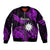 (Custom Personalised) Nauru Polynesian Hibiscus Naoero Purple Bomber Jacket LT14 Unisex Purple - Polynesian Pride