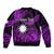 (Custom Personalised) Nauru Polynesian Hibiscus Naoero Purple Bomber Jacket LT14 - Polynesian Pride