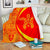 Hawaii Premium Blanket Turtle Polynesian - Circle Style Red And Yellow White - Polynesian Pride