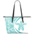 Hawaii Turtle Polynesian Large Leather Tote - Circle Style - Blue Sky Blue - Polynesian Pride