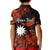 (Custom Personalised) Nauru Polynesian Hibiscus Naoero Red Kid Polo Shirt LT14 - Polynesian Pride