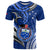 (Custom Text and Number) Manu Samoa Rugby 7s T Shirt LT9 Blue - Polynesian Pride