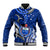 Manu Samoa Rugby 7s Baseball Jacket LT9 Unisex Blue - Polynesian Pride