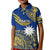 (Custom Personalised) Nauru Polynesian Hibiscus Naoero Flag Color Kid Polo Shirt LT14 Kid Blue - Polynesian Pride