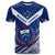 (Custom Text and Number) Samoan Rugby Manu Samoa 7s Polynesian Pattern T Shirt LT14 Blue - Polynesian Pride