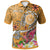 Tahiti Custom Polo Shirt Turtle Plumeria (Gold) Unisex Gold - Polynesian Pride