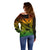 Kakau Polynesian Tribal Hawaiian Turtle with Kanaka Maoli Reggae Off Shoulder Sweater LT9 - Polynesian Pride