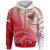 American Samoa Polynesian Custom Personalized Zip up Hoodie Bald Eagle (Red) Unisex Red - Polynesian Pride