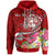 Tonga Custom Zip up Hoodie Turtle Plumeria (RED) Unisex Red - Polynesian Pride