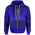 Kosrae Custom Zip up Hoodie Blue Seal with Polynesian Tattoo Unisex Blue - Polynesian Pride