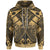 Kosrae Custom Zip up Hoodie Gold Seal with Polynesian Tattoo Unisex Gold - Polynesian Pride