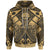 Fsm Custom Zip up Hoodie Gold Seal with Polynesian Tattoo Unisex Gold - Polynesian Pride