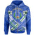 Pohnpei Polynesian Zip up Hoodie Pohnpei Flag Camisole Hibiscus Style Unisex Blue - Polynesian Pride