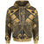 Chuuk Custom Zip up Hoodie Gold Seal with Polynesian Tattoo Unisex Gold - Polynesian Pride