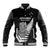 (Custom Text And Number) Aotearoa Rugby Sevens All Black Tiki Fern Baseball Jacket LT14 Unisex Black - Polynesian Pride