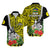 New Caledonia Polynesian Coat Of Arms Mix Tropical Flowers Hawaiian Shirt LT14 Yellow - Polynesian Pride