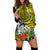 New Caledonia Polynesian Coat Of Arms Mix Tropical Flowers Hoodie Dress LT14 - Polynesian Pride