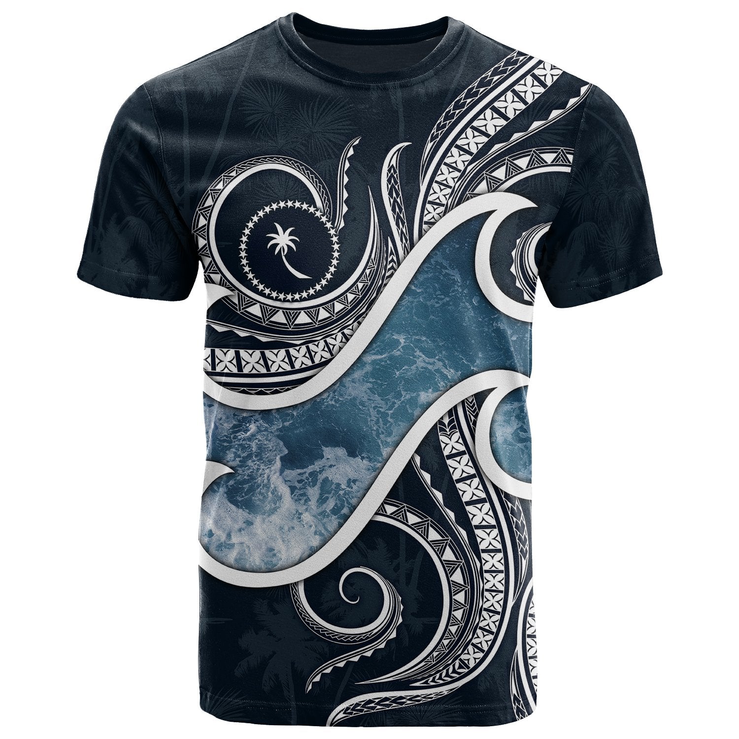 Chuuk Islands Polynesian T Shirt Ocean Style Unisex Blue - Polynesian Pride