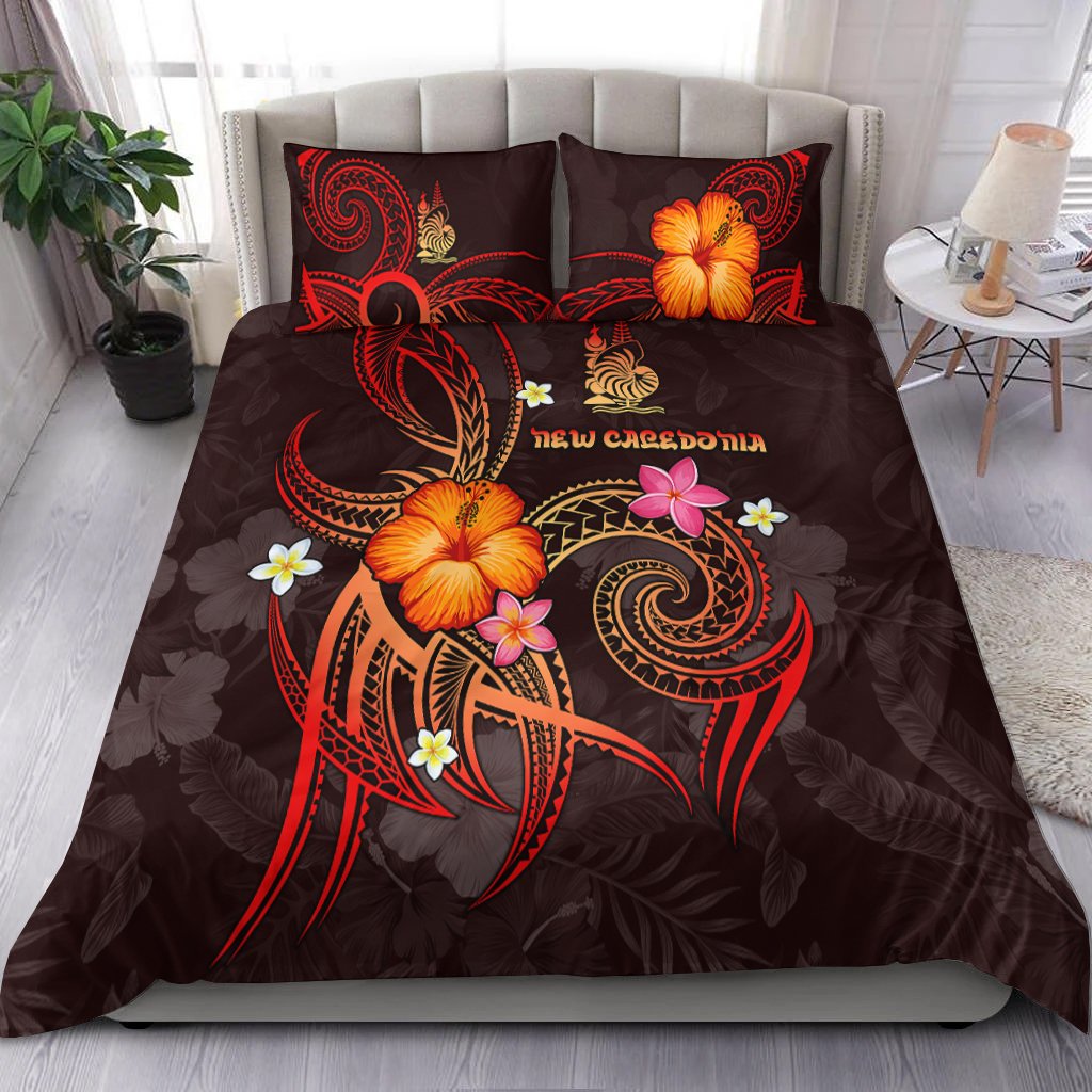 New Caledonia Polynesian Bedding Set - Legend of New Caledonia (Red) Red - Polynesian Pride