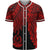 Vanuatu Polynesian Baseball Shirt - Tribal Wave Tattoo Red Unisex Red - Polynesian Pride