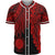 Northern Mariana Islands Polynesian Baseball Shirt - Tribal Wave Tattoo Red Unisex Red - Polynesian Pride