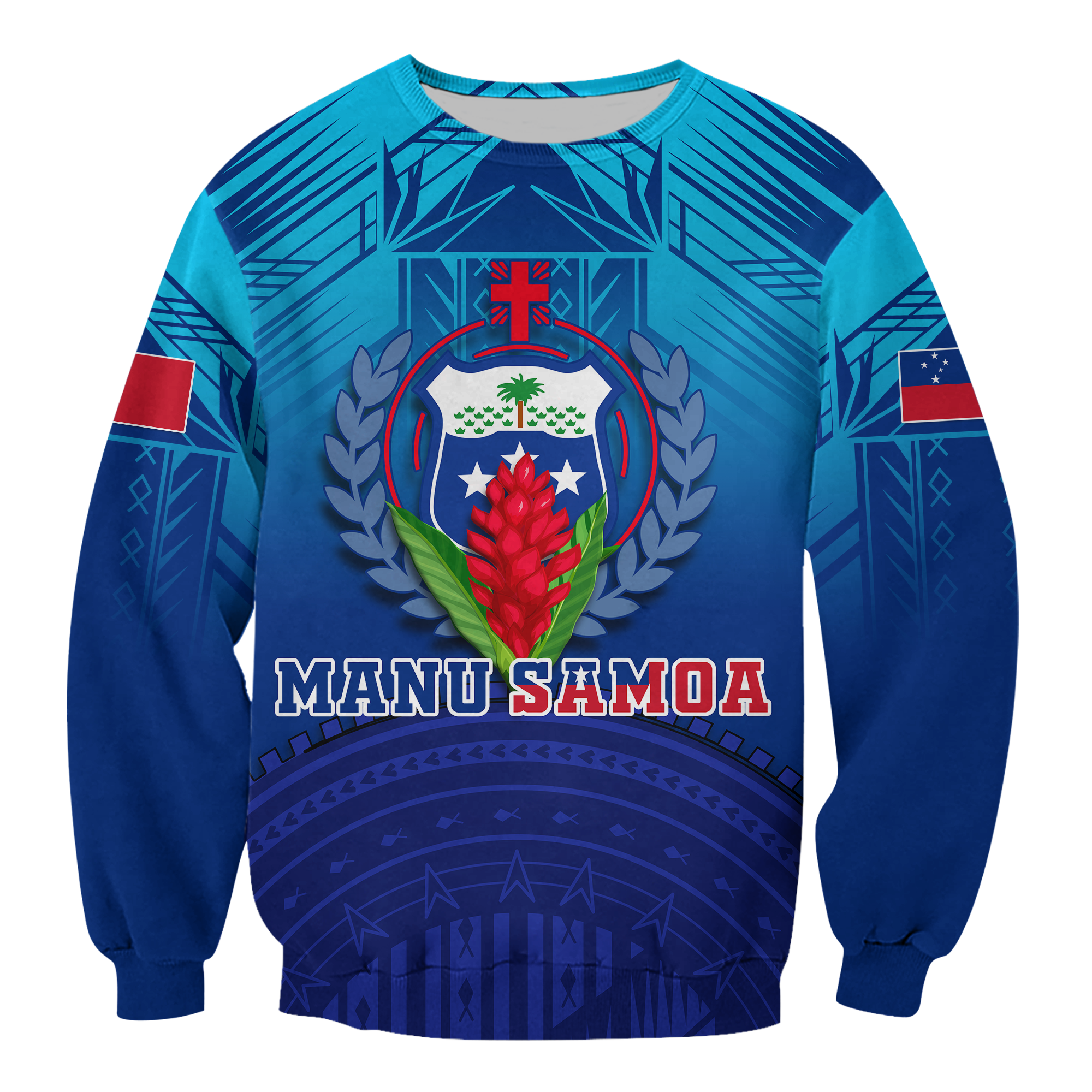 Manu Samoa Legend Sweatshirt - LT12 Unisex Blue - Polynesian Pride