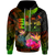 Fiji Polynesian Hoodie Hibiscus and Banana Leaves Unisex Reggae - Polynesian Pride