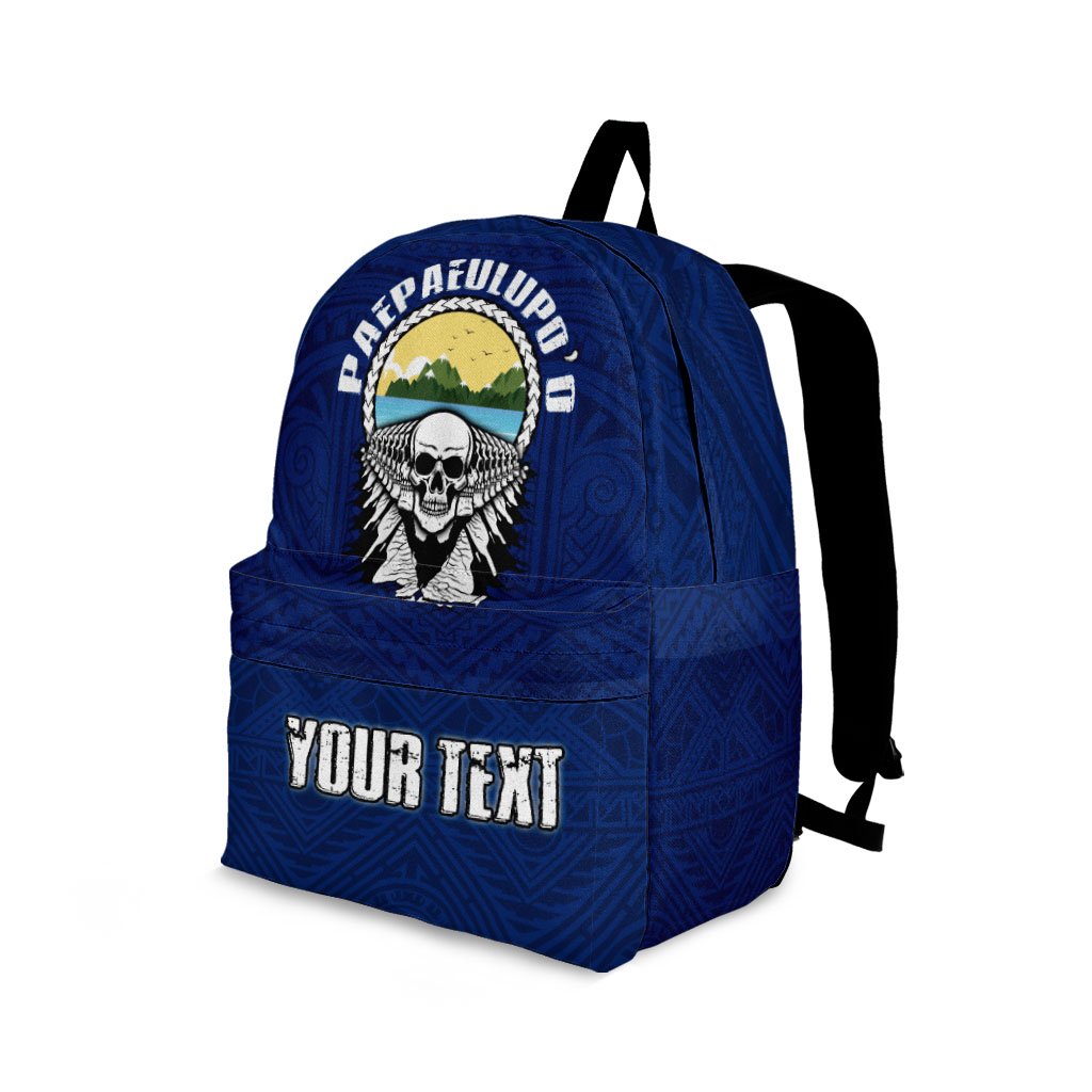 American Samoa Custom Personalised Backpack - Paepaeulupo'o Aua (Ver 2) Blue - Polynesian Pride