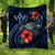 Kosrae Polynesian Premium Quilt - Blue Turtle Hibiscus Blue - Polynesian Pride