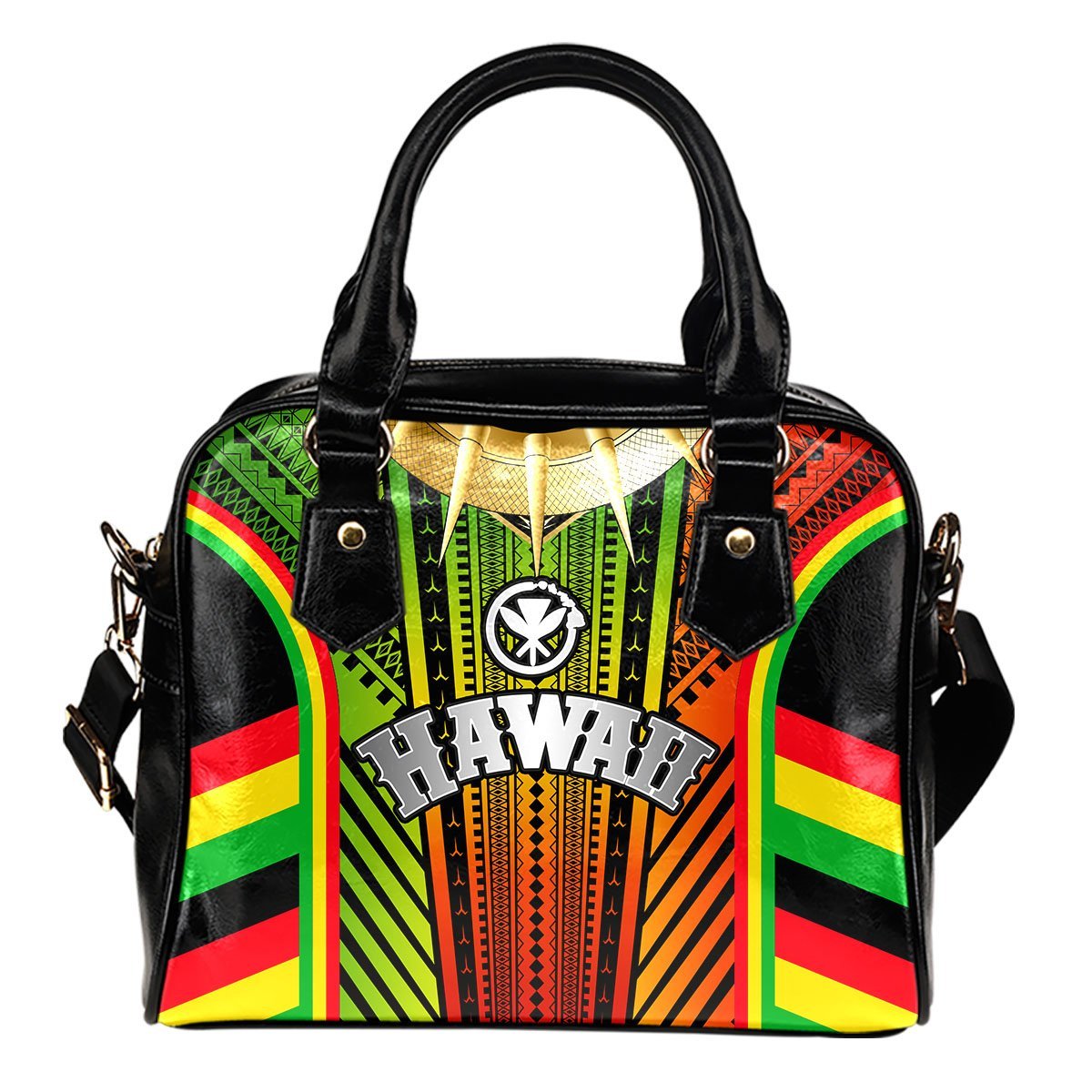 Hawaii Polynesian Shoulder Handbag - Tribal Ornamental One Size Reggae - Polynesian Pride