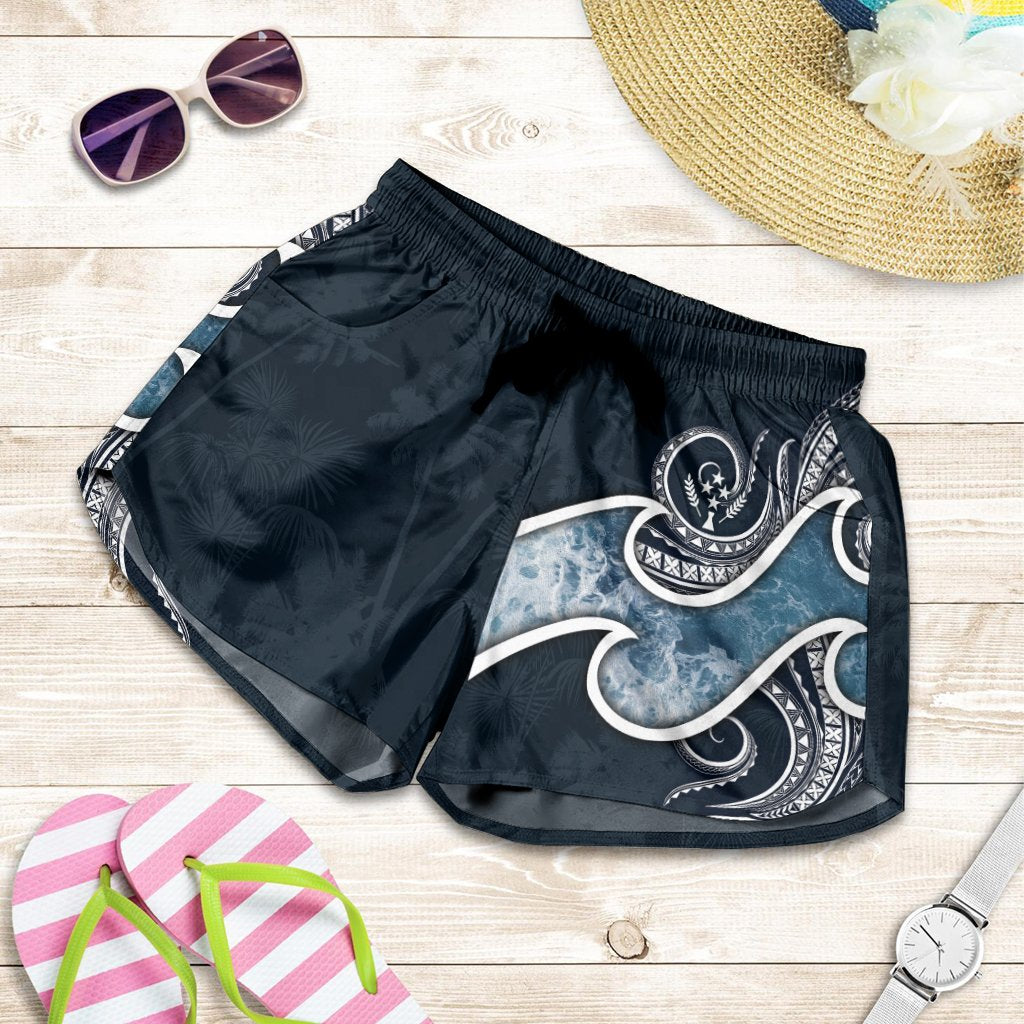 Kosrae Islands Polynesian Women's Shorts - Ocean Style Women Blue - Polynesian Pride