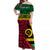 Vanuatu Dreamy Off Shoulder Long Dress Flag and Pattern LT13 Long Dress Red - Polynesian Pride