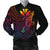 Hawaii Kanaka Maoli Men's Bomber Jacket - Butterfly Polynesian Style Black - Polynesian Pride