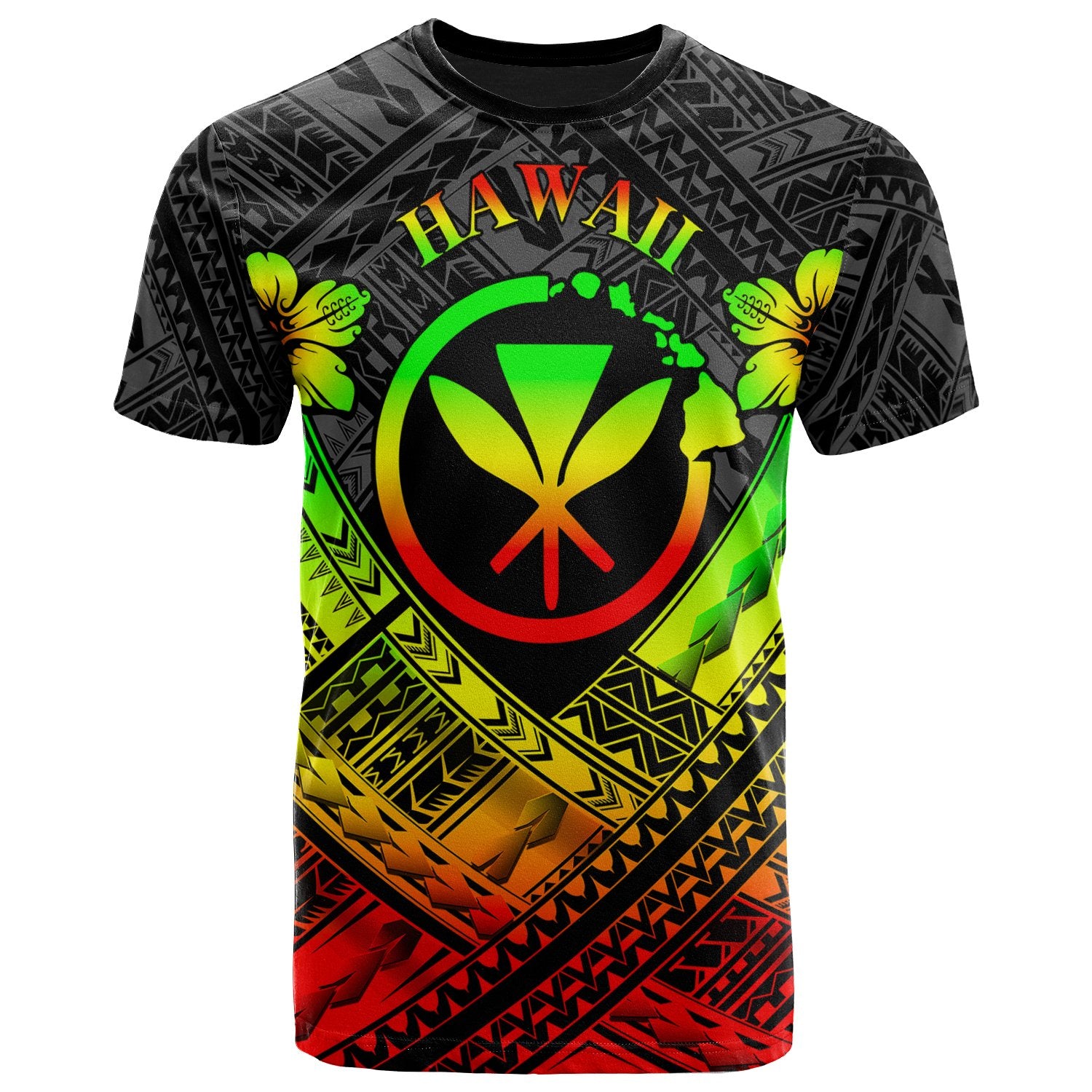 Hawaii T Shirt Reggae Kanaka Maoli Polynesian Patterns Unisex Reggae - Polynesian Pride