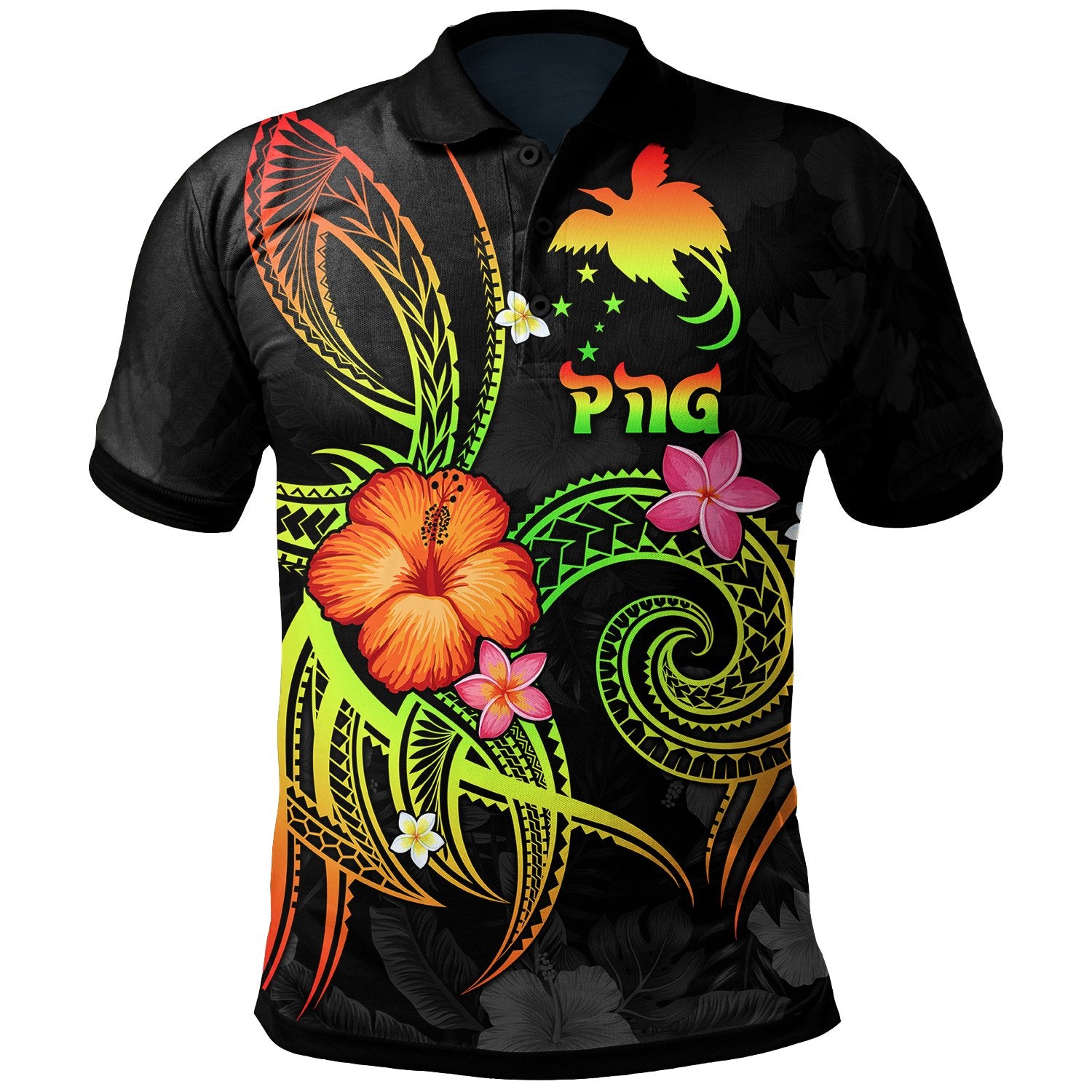 Papua New Guinea Polynesian Polo Shirt Legend of Papua New Guinea (Reggae) Unisex Reggae - Polynesian Pride