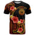 American Samoa T Shirt Hibiscus Plumeria Mix Tribal Leaves Unisex Orange - Polynesian Pride