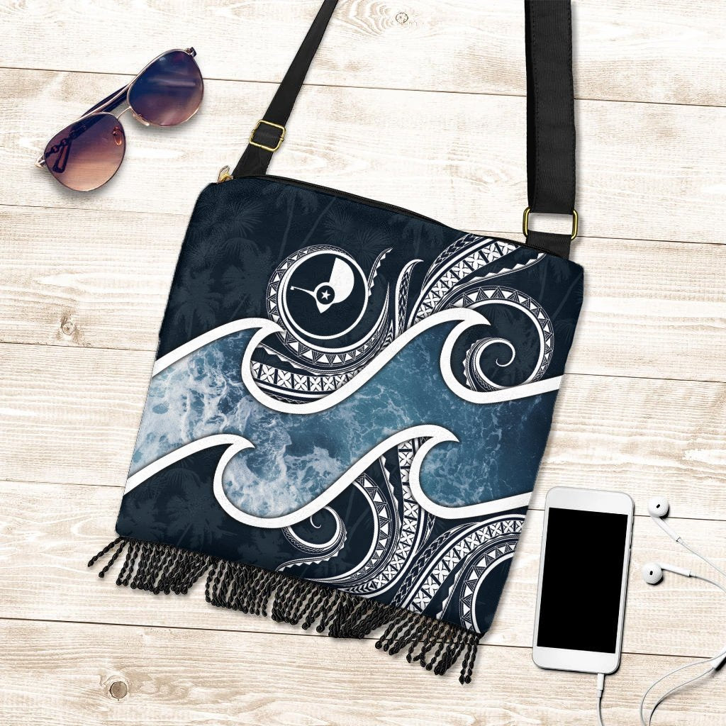 Yap Islands Polynesian Crossbody Boho Handbag - Ocean Style One Style One Size Blue - Polynesian Pride