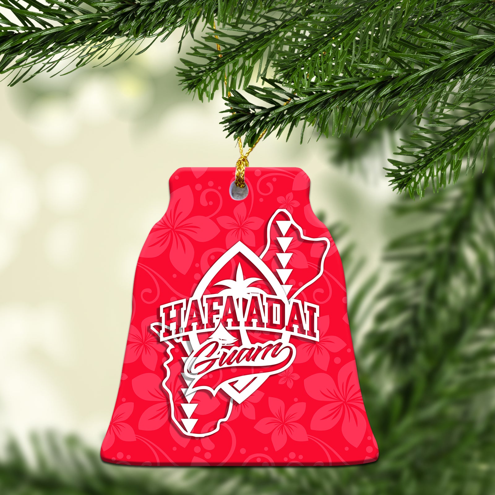 Guam Hafa Adai Christmas Ornament - LT12 Christmas Tree - Polynesian Pride