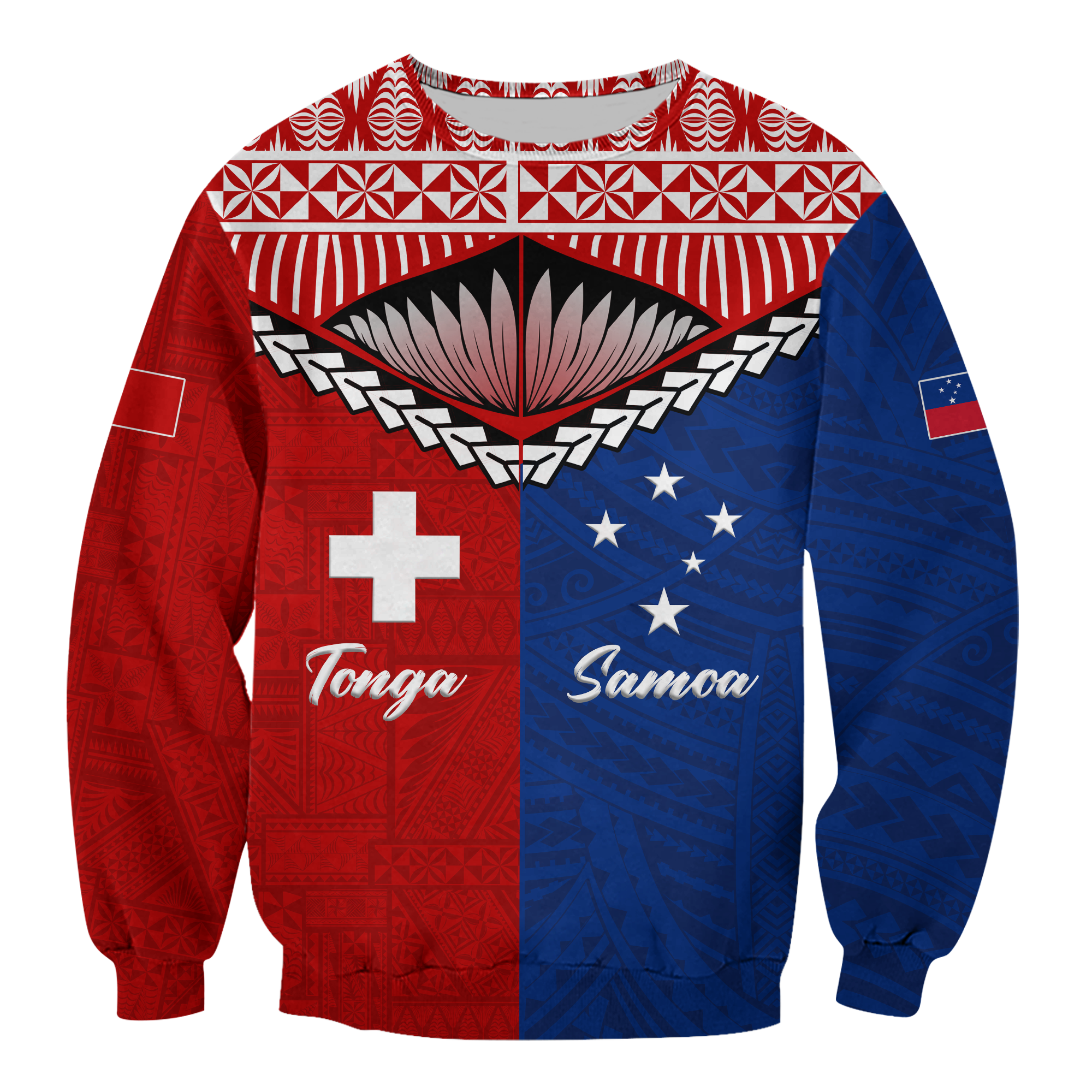 Tonga Combine Samoa Pride Sweatshirt - LT12 Unisex Red - Polynesian Pride