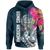 American Samoa Hoodie Polynesian Hibiscus with Summer Vibes Unisex Blue - Polynesian Pride