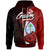 Guam Polynesian Hoodie Coat of Arm With Hibiscus Unisex Red - Polynesian Pride