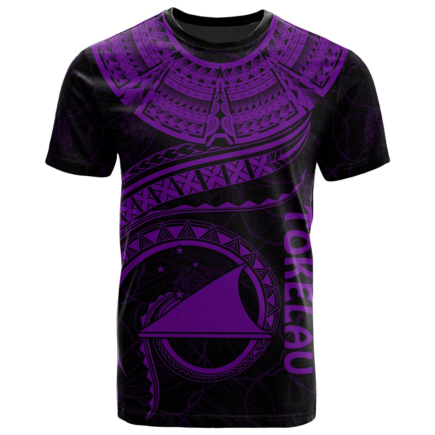 Tokelau Polynesian T Shirt Tokelau Waves (Purple) Unisex Purple - Polynesian Pride